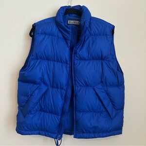 Lands End Blue Puffer Vest